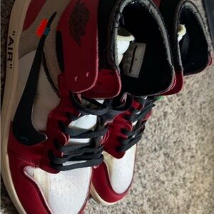 Stylish Men's Athletic Shoes - Red, White, and Black